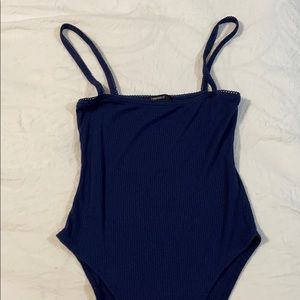Navy Blue Bodysuit Tank Top